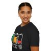 Battery Levels T-Shirt — "Charged with Cheer, Running on Cocoa, Cookie Power Low"