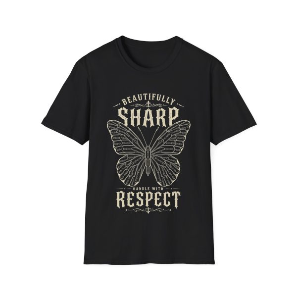 1867808623120825970_2048.jpeg Beautifully Sharp Butterfly T-Shirt — 'Handle With Respect'