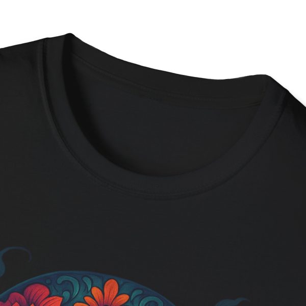 1965123705854430811_2048.jpeg Sugar Skull T-Shirt — Colorful Day of the Dead Floral Tee