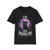 2148926374593562245_2048.jpeg I'm The Problem Black Cat T-Shirt — Gothic Purple Cat Graphic Tee