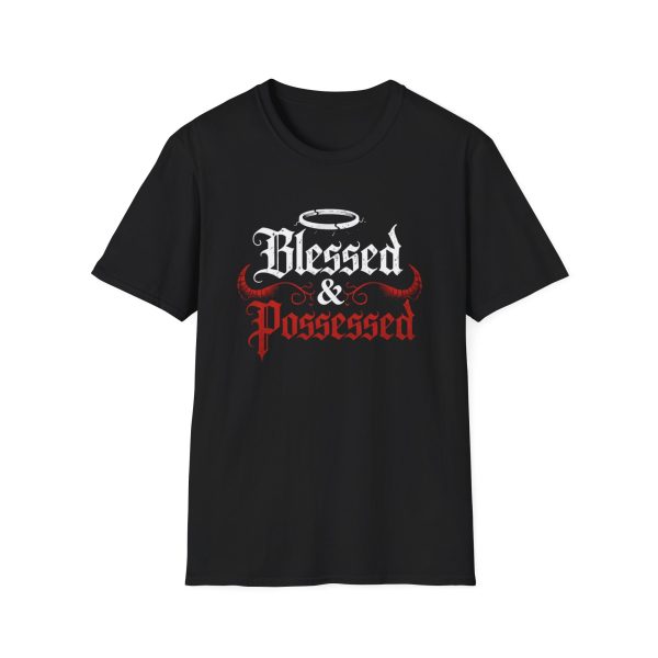 251275857165124047_2048.jpeg Blessed & Possessed — Angel Halo and Red Devil Horns Christian T-Shirt