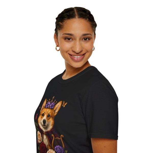 2884728581909498637_2048.jpeg Corgi Crown T-Shirt – Floral Royal Dog Tee