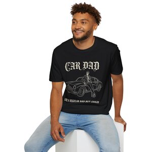 2903865345923905264_2048.jpeg Car Dad T-Shirt — Vintage Skeleton & Classic Car Tee | Father's Day Gift