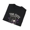 3026672382811448866_2048.jpeg Too Cute To Care Graphic T-Shirt — Skull Girl Heart Sunglasses Tee
