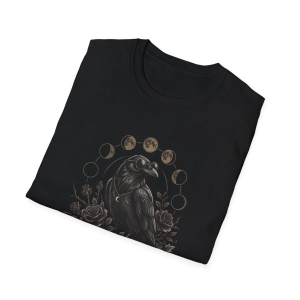 Raven Moon Phases T-Shirt — "Professional Overthinker" Graphic Tee