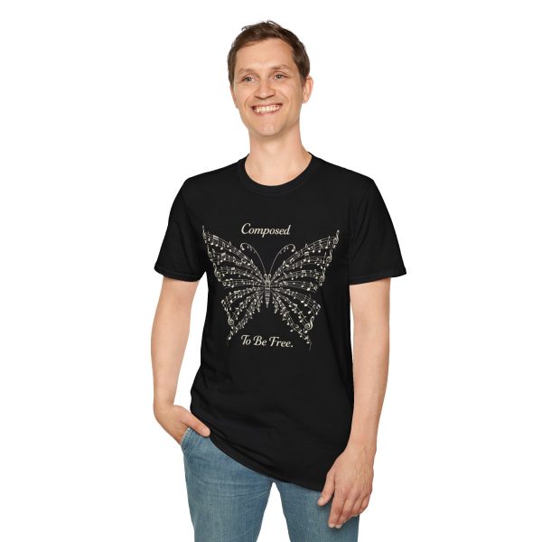 Composed To Be Free Butterfly Music Notes T-Shirt