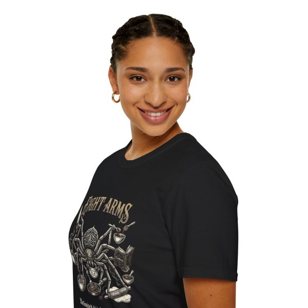 Eight Arms Spider Chef T-Shirt — Multitasking Kitchen Skills