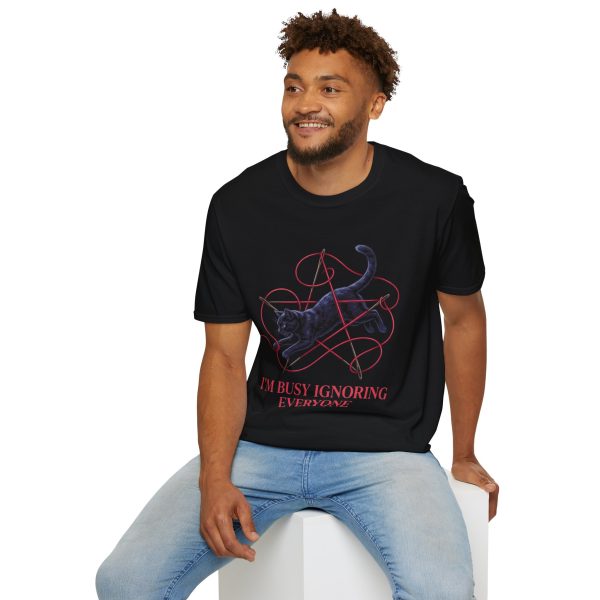 Black Cat 'I'm Busy Ignoring Everyone' T‑Shirt