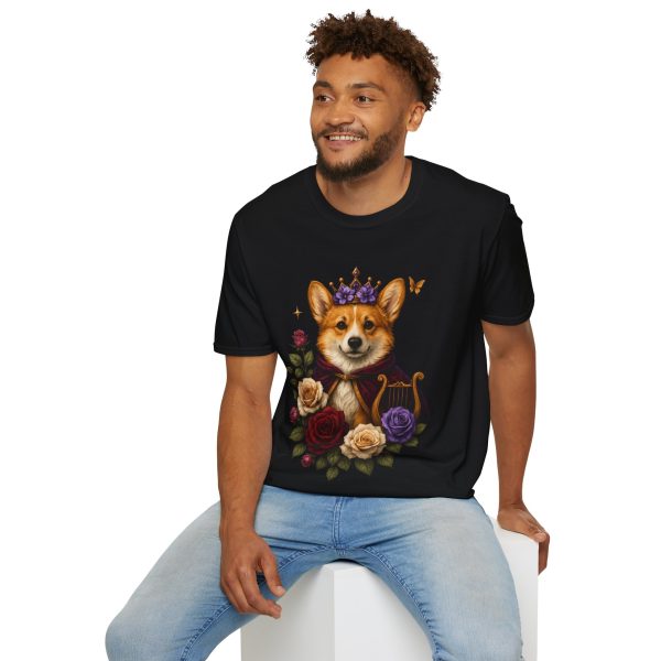 4065353058282011759_2048.jpeg Corgi Crown T-Shirt – Floral Royal Dog Tee