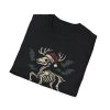 4066538389752022913_2048.jpeg Creepy Reel This Christmas T‑Shirt — Skeletal Reindeer Santa Hat Holiday Tee