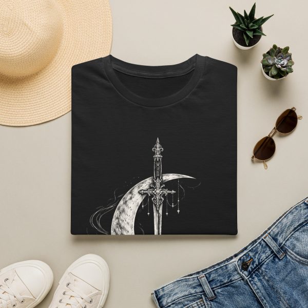 Moon Dagger T-Shirt — Gothic Crescent Moon Sword Graphic Tee