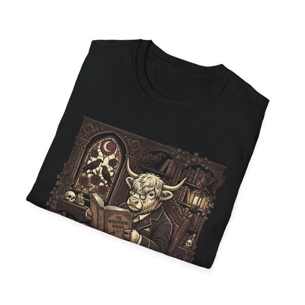 4523513919254059219_2048.jpeg Happiness Has Whiskers Cow Reading T-Shirt — Cozy Bookish Animal