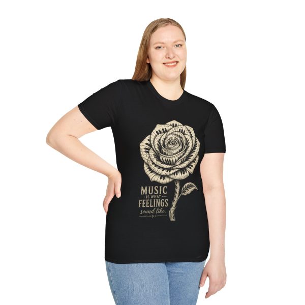 5754615435136716621_2048.jpeg Rose Guitar T-Shirt — "Music Is What Feelings Sound Like"