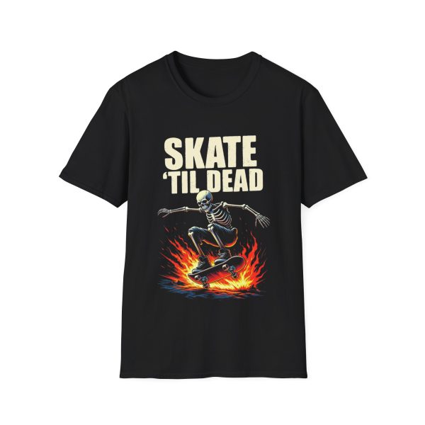 5974006012635674010_2048.jpeg Skate 'Til Dead T-Shirt — Vintage Skeleton Skateboard Graphic