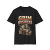 6113083625731009341_2048.jpeg Grim Business T-Shirt — Retro Skeleton Office Halloween Tee