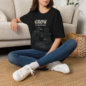 6222956214851400261_2048.jpeg Grow At Your Own Pace T‑Shirt — Raven & Rose Inspirational Tee