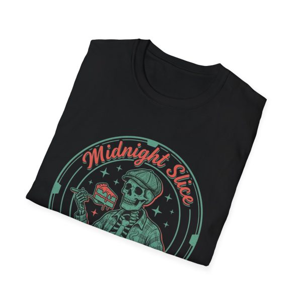 6435837232456939690_2048.jpeg Midnight Slice T-Shirt — Vintage Skull Pizza Night Tee