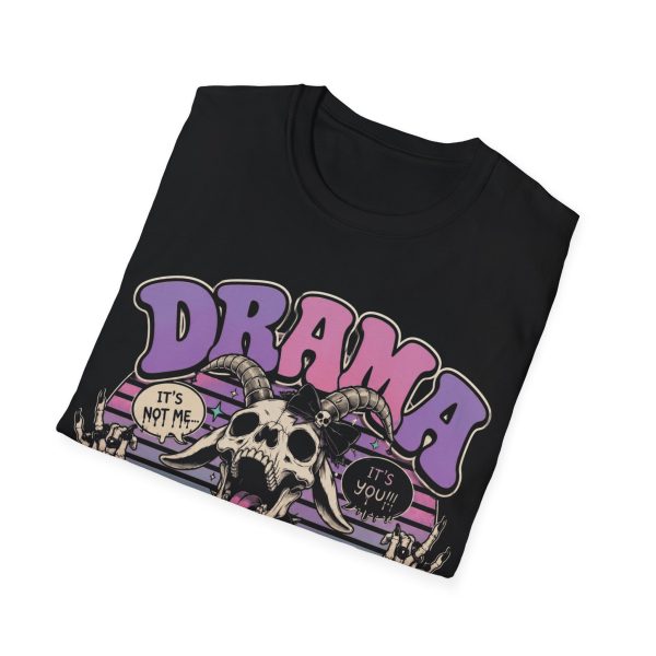 Drama Goat T‑Shirt — Retro Skull Graphic Tee ("Drama: It's Not Me, It's You")