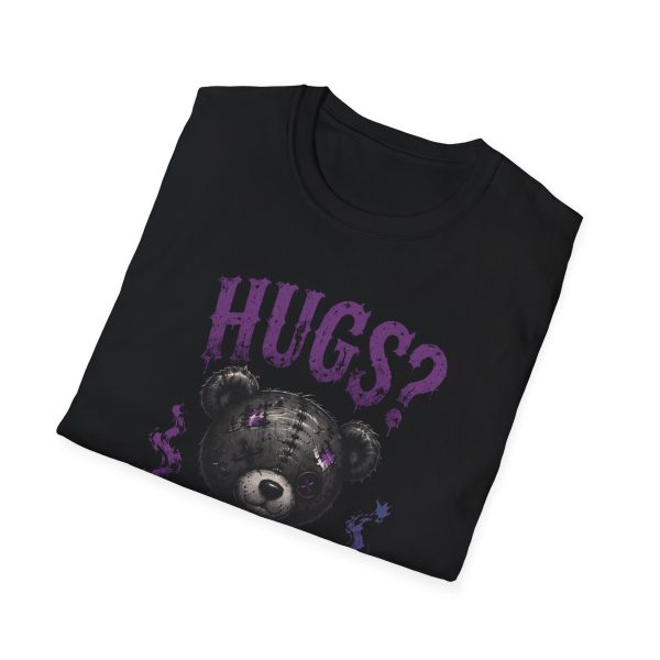 Hugs? No Thanks Teddy Shirt — Goth Cute Black Graphic Tee
