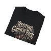 8411674161677103393_2048.jpeg Resting Grinch Face T‑Shirt — Funny Gothic Holiday Cat Tee