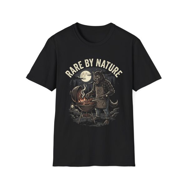 T-Shirt — 'Rare By Nature' Werewolf Camping Graphic Tee