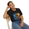 Main Character Duality T-Shirt — Blue & Gold Lion Yin-Yang Design