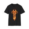 8912606460928889129_2048.jpeg Reborn Flame Cross T-Shirt — Fiery Phoenix Christian Tee