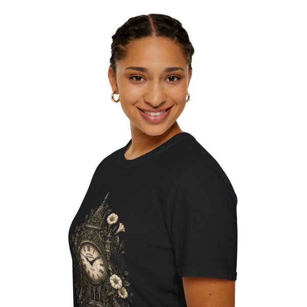 Clockwork Cottage Floral Tee — "Your Time, Your Rhythm"