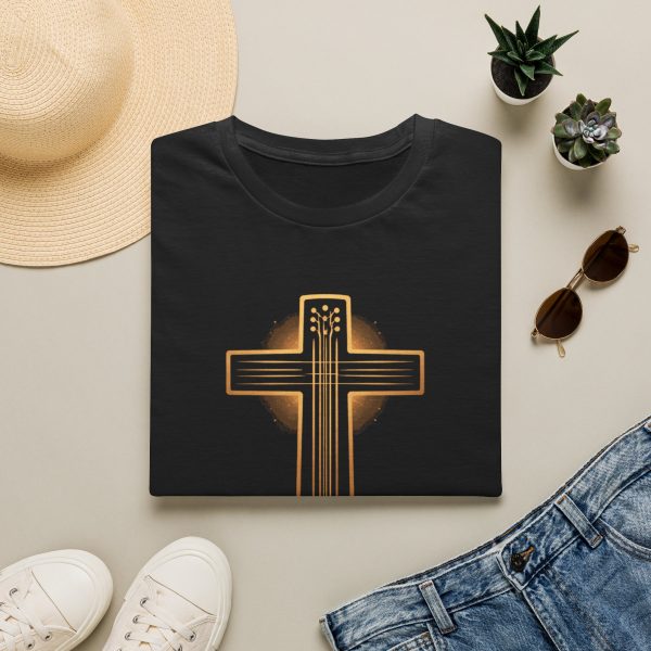 8960196105692784184_2048.jpeg Guitar Cross T‑Shirt — Christian Music Worship Tee