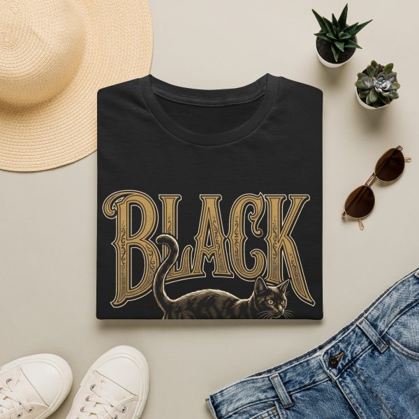 8978972752122269984_2048.jpeg Black Cat Graphic T-Shirt — Vintage Gothic Kitty Tee