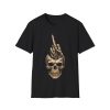 Skull Middle Finger T-Shirt — Edgy Gothic Rock Tee