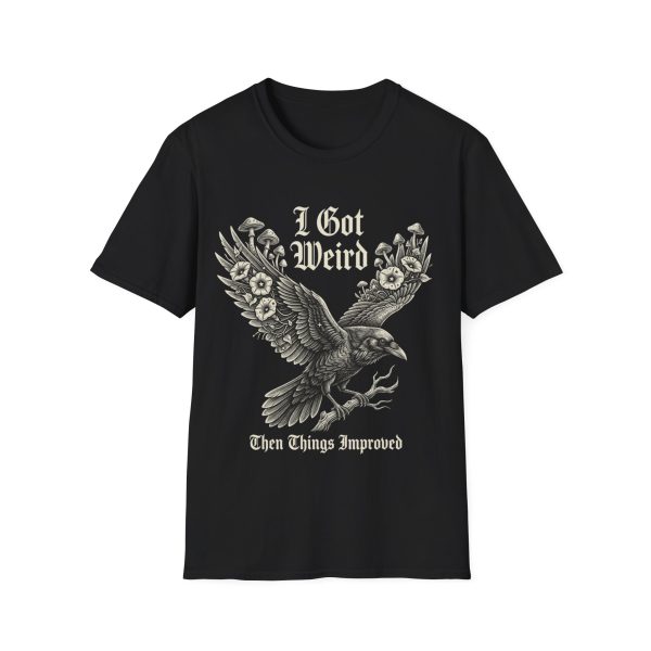I Got Weird Graphic T-Shirt — Gothic Owl & Floral Vintage Design