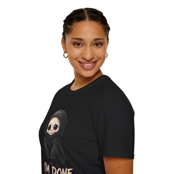 Cute Grim Reaper T-Shirt — "I'm Done People" Graphic Tee