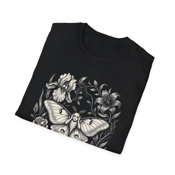 Moth & Moonflower T-Shirt — "I Feel Everything" Floral Gothic Tee