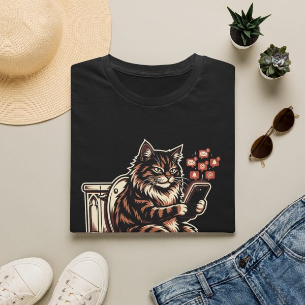 Cat T-Shirt — “Not Available for Human Interaction” Funny Toilet Tee