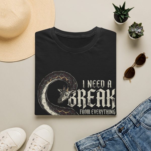 I Need a Break T-Shirt — Funny Toilet Giraffe Graphic Tee