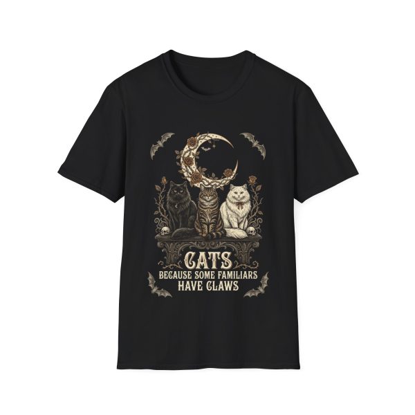 115483436698376219_2048.jpeg Cat Familiars Moon T-Shirt — "Cats Because Some Familiars Have Claws"