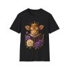 Royal Calf Tee — Cute Crowned Cow Graphic T-Shirt with Floral Accents