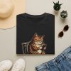 Cat T-Shirt — "Leave Me to My Scroll" Funny Retro Cat Graphic Tee