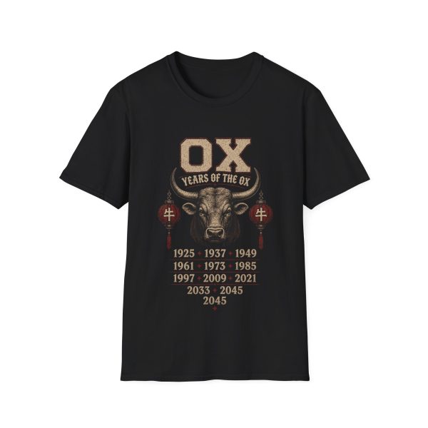 Years of the Ox T‑Shirt — Chinese Zodiac Ox Birth Years Tee