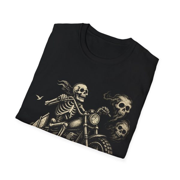 Skeleton Biker T-Shirt — Vintage Motorcycle Skull Ride Tee