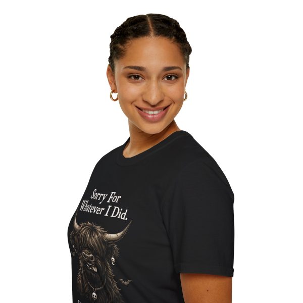 Funny "Sorry For Whatever I Did" Highland Cow T-Shirt