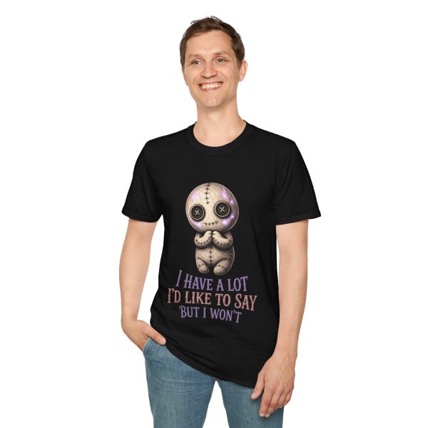 13161607956896841340_2048.jpeg Voodoo Doll Tee — "I Have a Lot I'd Like to Say But I Won't"