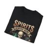 13169723876352423758_2048.jpeg Spirits Served Here T-Shirt — Halloween Skeleton Bar Graphic Tee