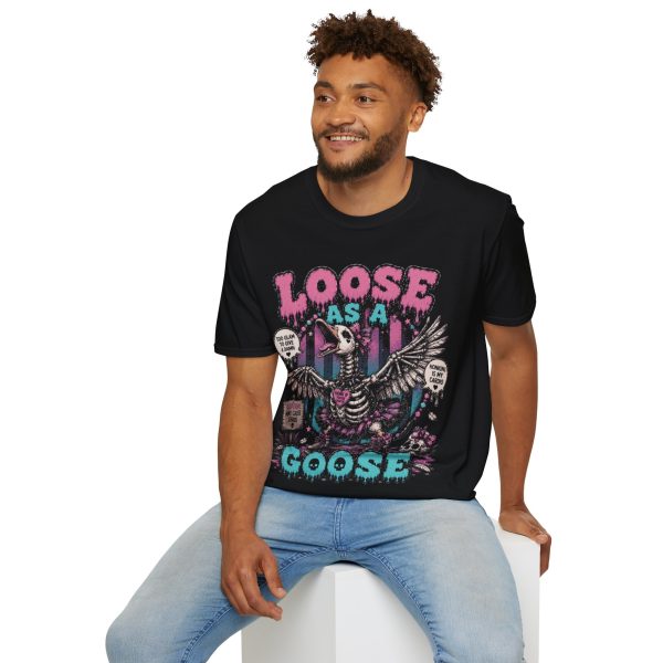 Loose as a Goose T-Shirt — Retro Skeleton Goose Graphic Tee