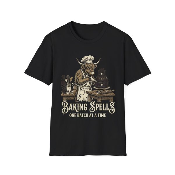 Baking Spells T-Shirt — 'Baking Spells One Batch at a Time' Witchy Chef Tee