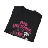 Bad Decisions, Great Stories T-Shirt — Retro Devil Cartoon Graphic Tee