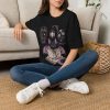Gothic Bat Reading T-Shirt — Lantern, Books & Moonlight Spellbook