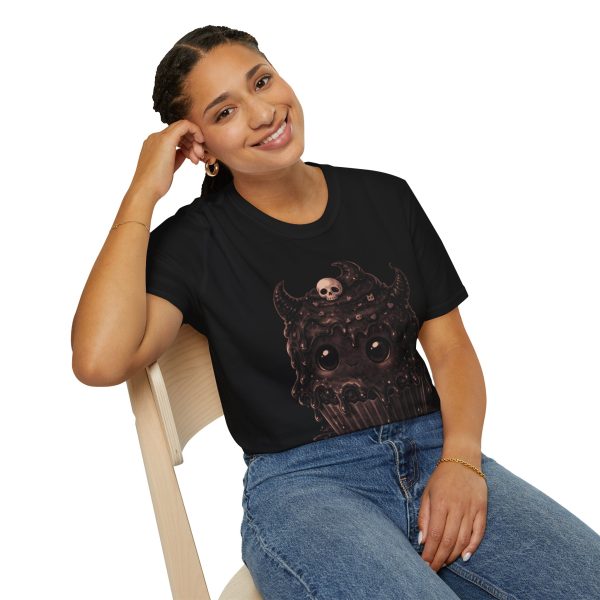 Gothic Demon Kitty T-Shirt — Skull Crown Dark Cute Horror Tee