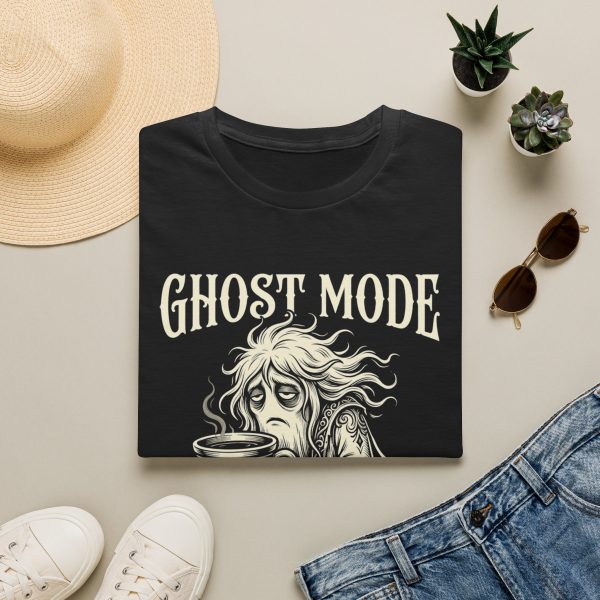 Ghost Mode T-Shirt — ("Running on caffeine and wishful thinking")